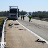 Accidente de tráfico entre dos trailers en la A-5