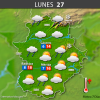 Previsión meteorológica en Extremadura. Días 25, 26 y 27 de marzo