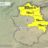 Fuertes vientos en Extremadura este lunes, ¿cuándo remitirán?