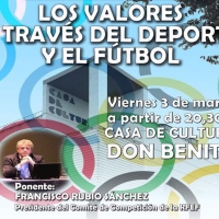 Don Benito acogerá una conferencia sobre los valores en el fútbol