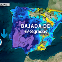 Las temperaturas caerán más de 8 grados este viernes