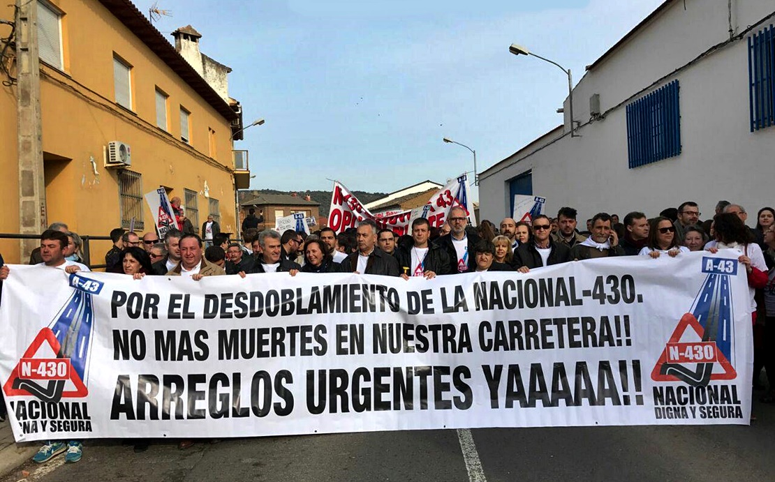 La Plataforma por la N-430 convoca una nueva manifestación
