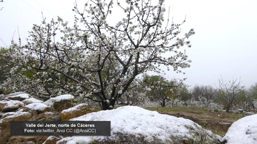 La nieve visita Extremadura a cotas bajas