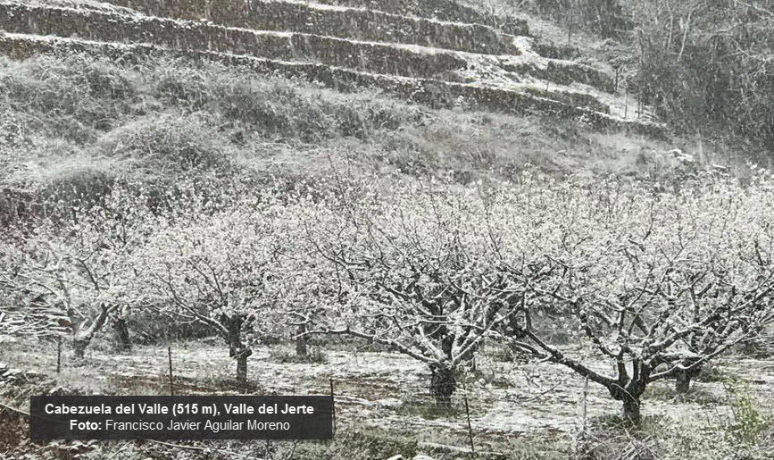 La nieve visita Extremadura a cotas bajas