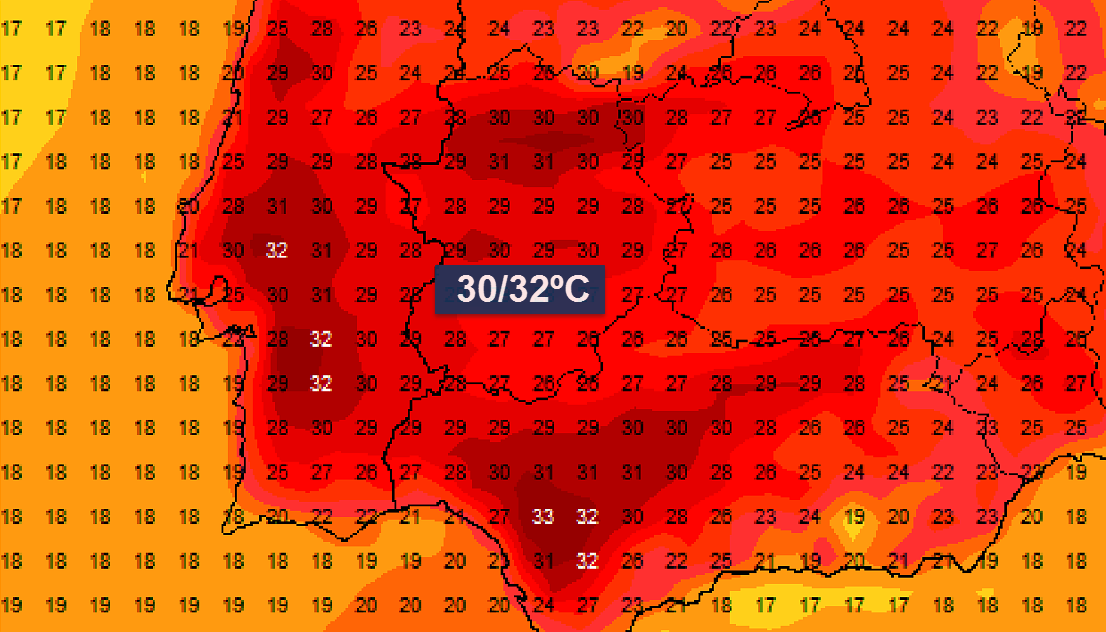 Los 30ºC volverán la próxima semana a Extremadura tras las lluvias de estos días