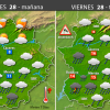 Previsión meteorológica en Extremadura. Días 28, 29 y 30 de abril