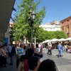 El centro de Badajoz a rebosar para ver la Procesión Magna