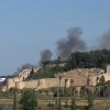 Cortada por un incendio la Ronda Norte de Badajoz