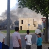 Cortada por un incendio la Ronda Norte de Badajoz