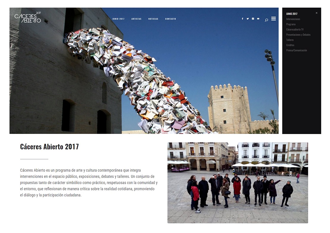 Cáceres Abierto llenará la ciudad de arte del 1 al 25 de junio