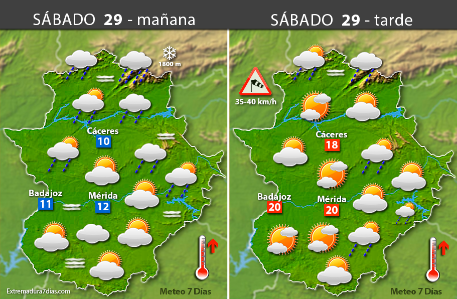 Previsión meteorológica en Extremadura para este Puente de Mayo