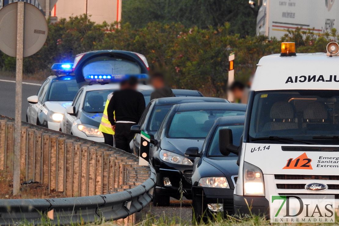 Accidente múltiple en la carretera de Gévora