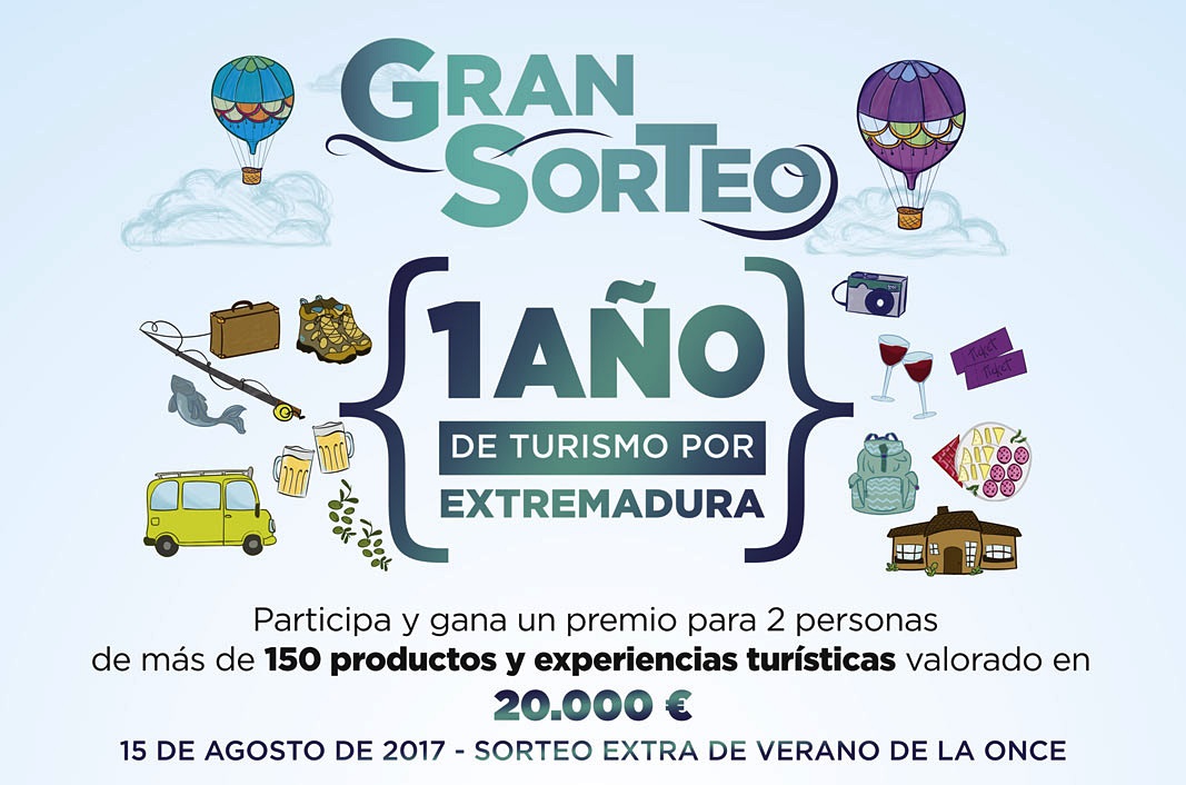 Arranca el gran sorteo de ‘un año de turismo por Extremadura’
