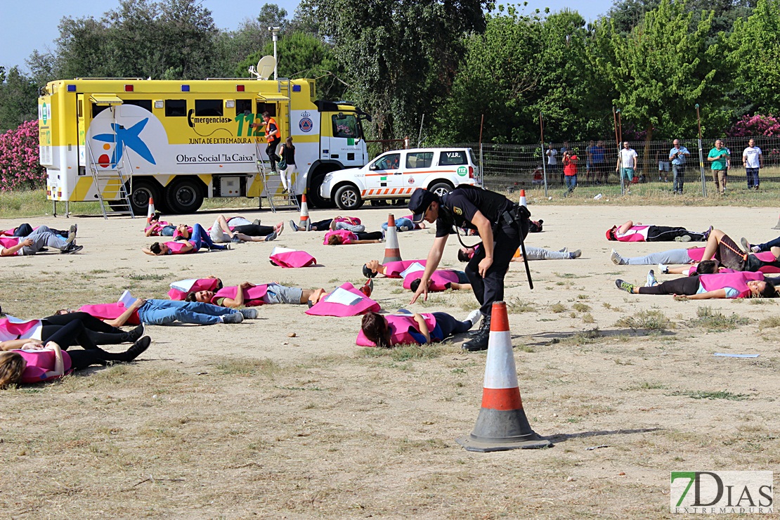 Imágenes del simulacro de accidente aéreo en Mérida