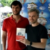 Imágenes del ambiente en la Feria del Libro de Badajoz