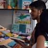 Imágenes del ambiente en la Feria del Libro de Badajoz