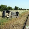 Vuelca un vehículo en la carretera de Olivenza