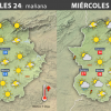 Previsión meteorológica en Extremadura. Días 24, 25 y 26 de mayo