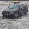 Impresionante granizada la caída esta tarde en Miajadas (Cáceres)