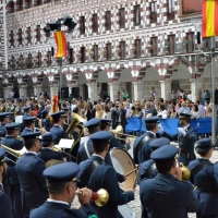 Acto de Jura de Bandera en la plaza alta de Badajoz