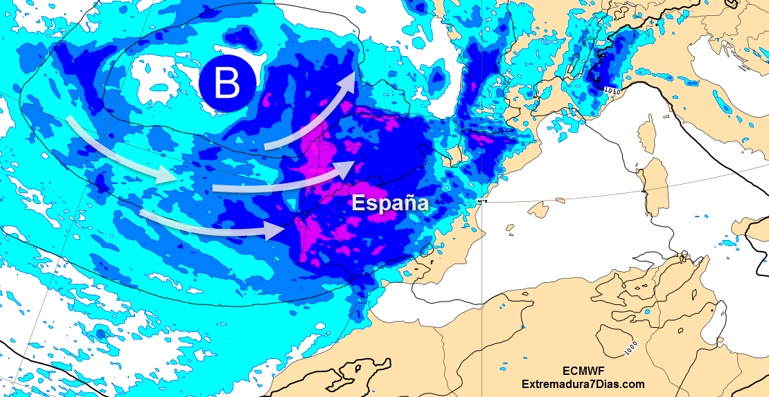 Comienza un nuevo episodio de lluvias para Extremadura, ¿cuánto durará?