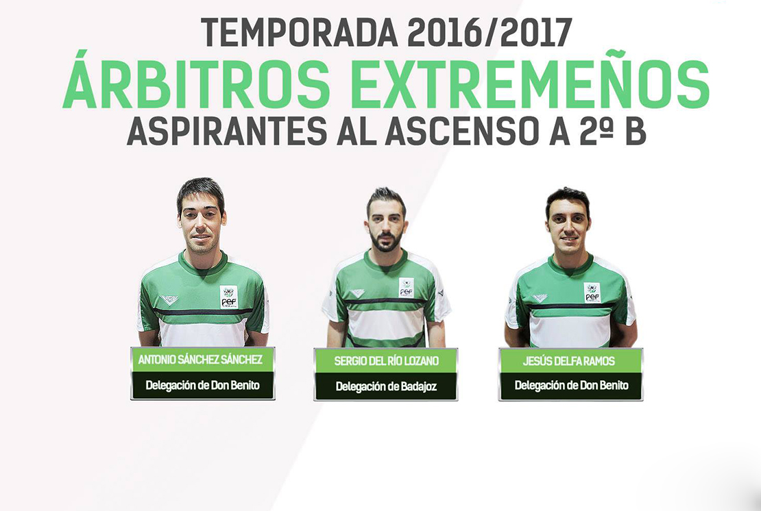 Grandes resultados de los árbitros extremeños para ascender a 2ºB