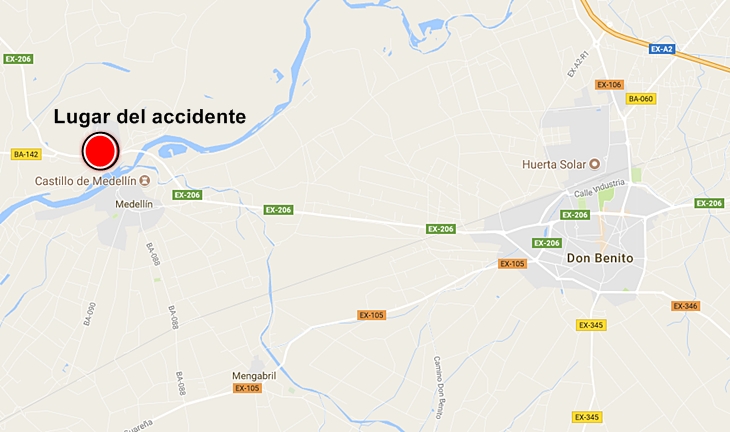 Otro accidente en la EX-206 deja un anciano en estado crítico