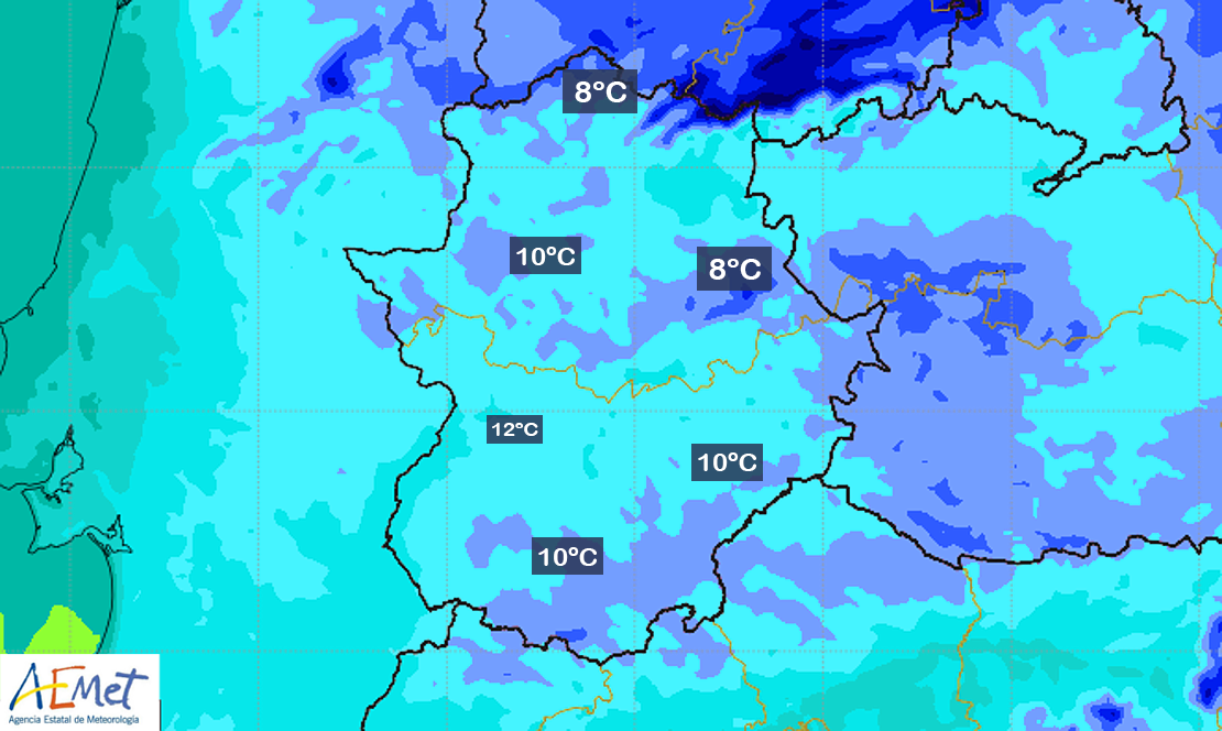 Extremadura amanecerá los próximos días con mínimas de apenas 10 grados
