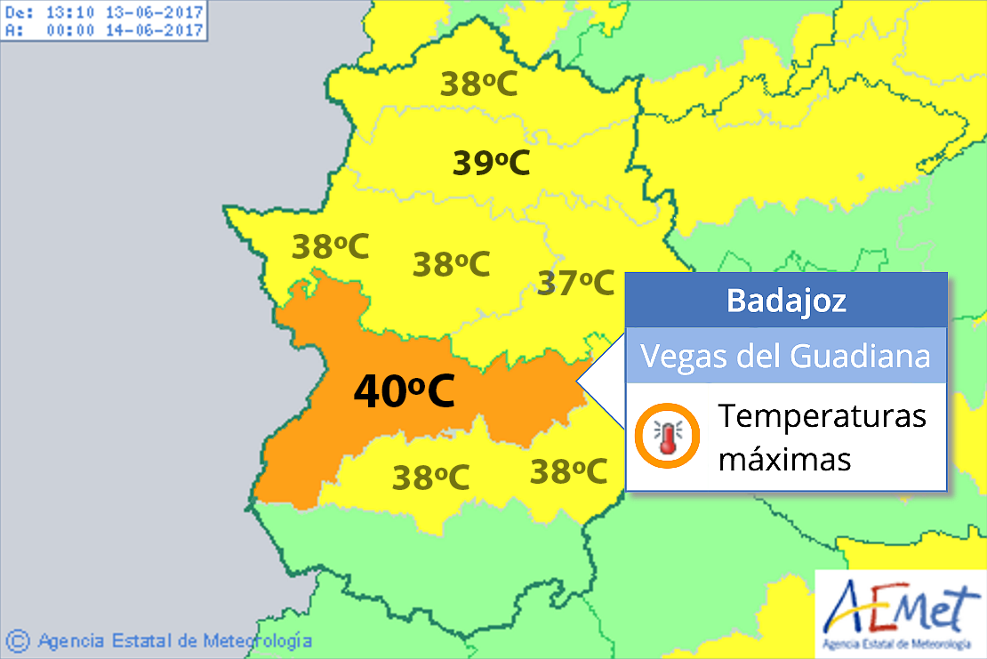 Extremadura sigue en aviso por calor este martes y miércoles, aunque con una ligera tregua