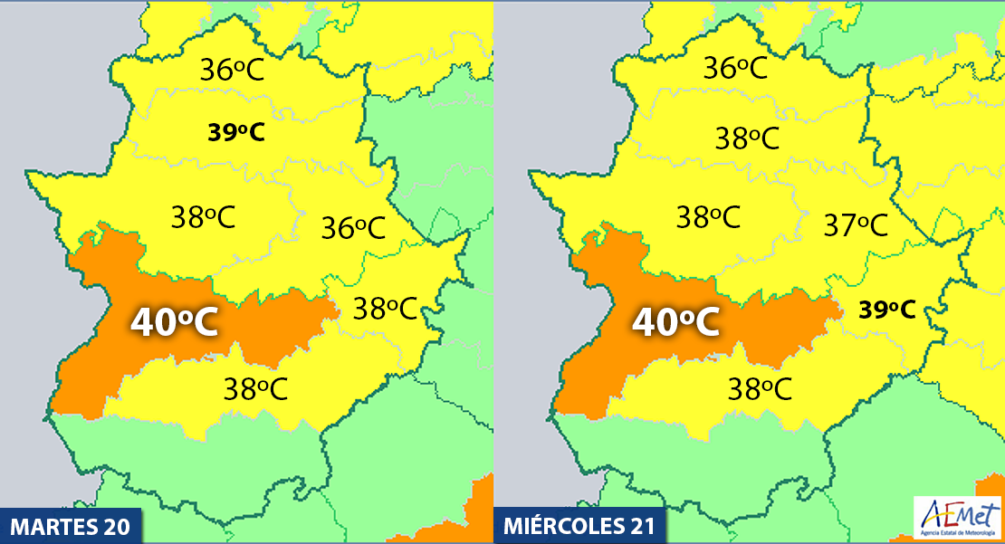 Extremadura sigue en aviso por temperaturas de 40 grados los próximos días