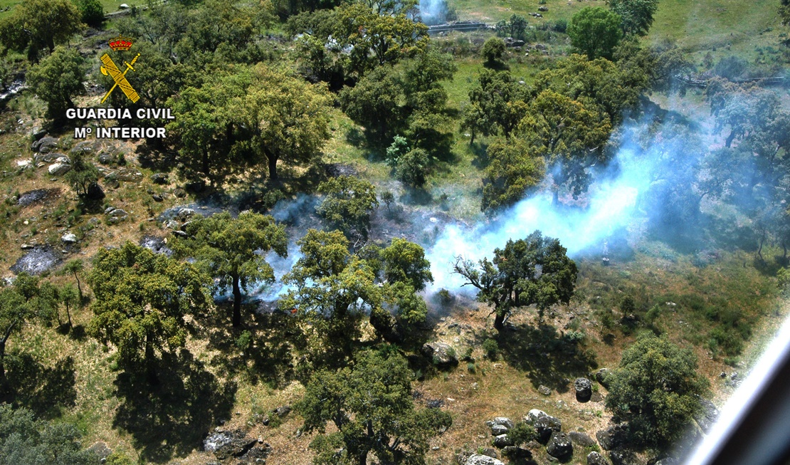 13 detenidos o investigados por incendios forestales en Cáceres