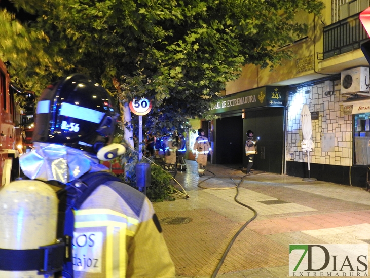 Incendio en una entidad bancaria de Ricardo Carapeto (Badajoz)