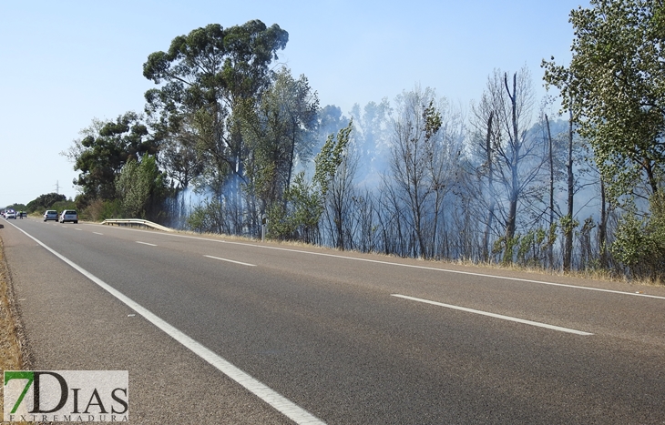 Arde una finca en la Urbanización Campomanes de Badajoz