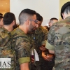 Imágenes de la emotiva despedida de los militares extremeños que parten hacia Letonia