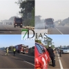Imágenes del incendio en la Carretera de Sevilla (Badajoz)