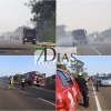 Imágenes del incendio en la Carretera de Sevilla (Badajoz)