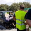 Tres heridos en una salida de vía en Tres Arroyos (Badajoz)