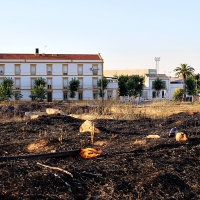Incendio en el recinto del cuartel Hernán Cortes de Mérida
