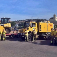 Los efectivos extremeños parten hacia Portugal