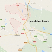 Trasladado grave en helicóptero tras accidentarse en Casar de Cáceres