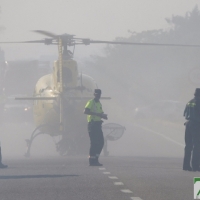 Desalojan Acuarel, Campomanes y cortan la N-432 a causa del incendio