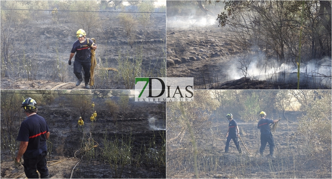 Imágenes del incendio en la Carretera de Sevilla (Badajoz)