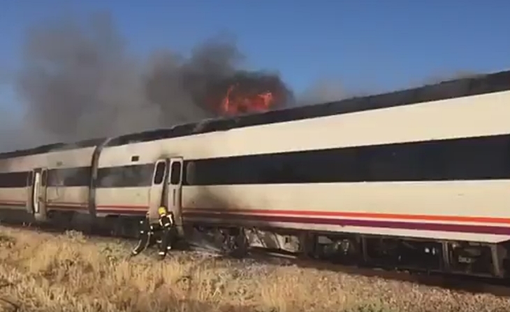 Accidente de tren en la línea Cáceres - Madrid