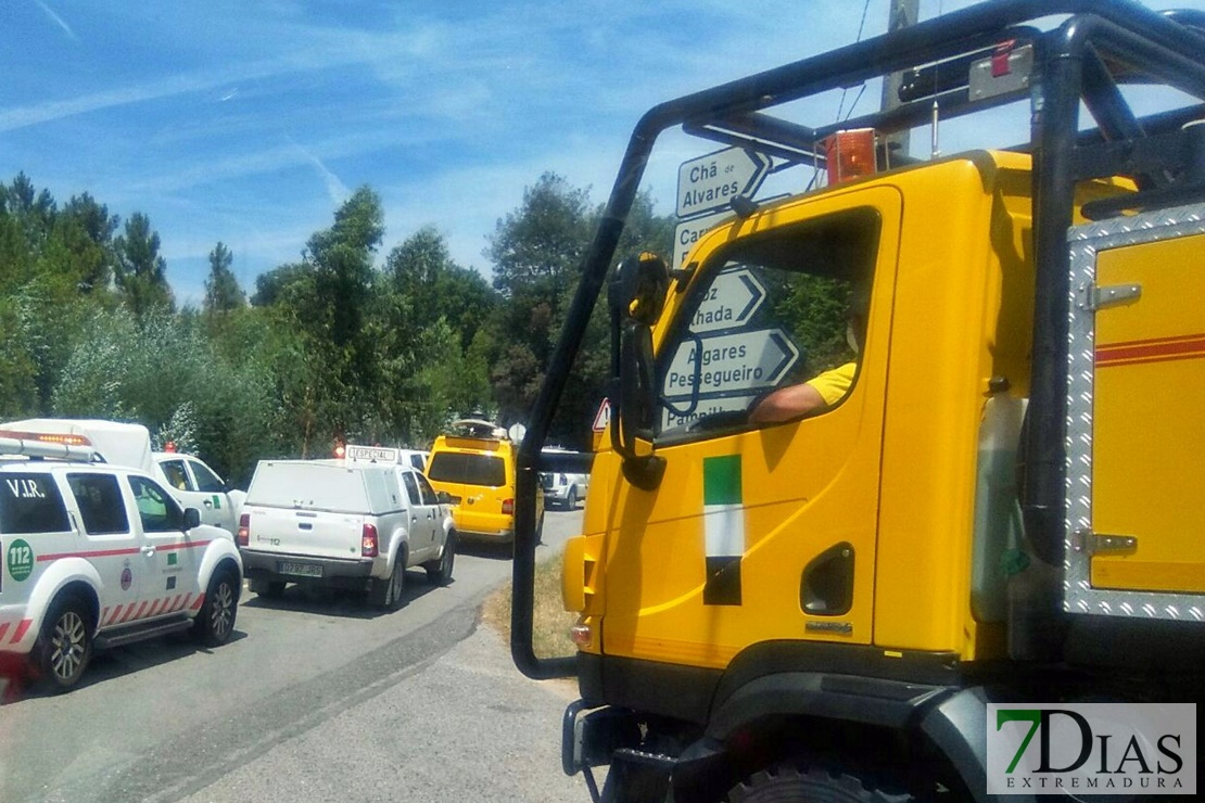 Los efectivos extremeños ya trabajan en el incendio de Portugal