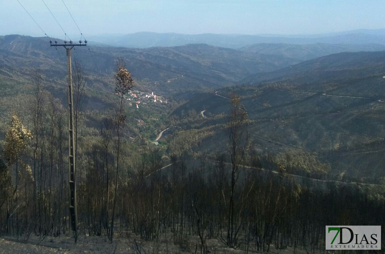 Los efectivos extremeños ya trabajan en el incendio de Portugal