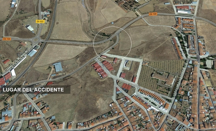 Tres jóvenes heridos en un accidente en Cabeza del Buey (Badajoz)