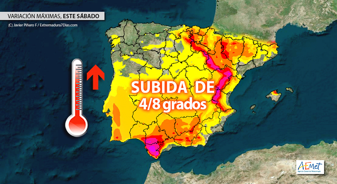 El calor volverá a ganar terreno este fin de semana en la península