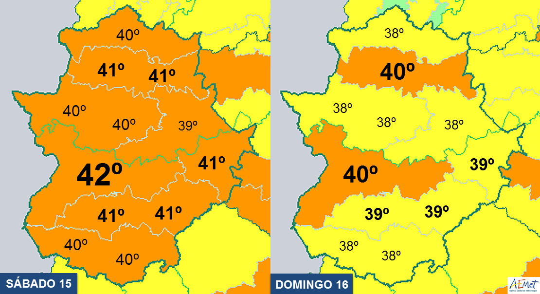 Extremadura seguirá en aviso por calor intenso todo el fin de semana