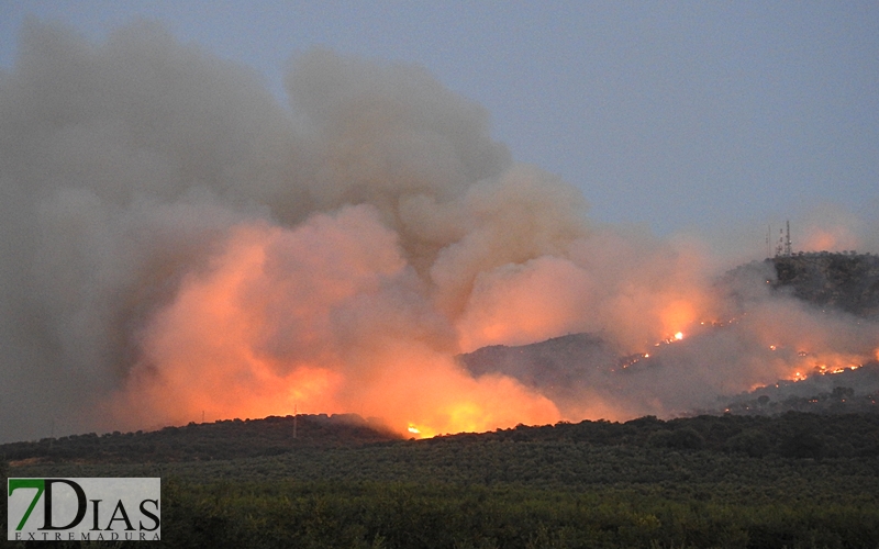 Fuera de control el incendio de Arroyo de San Serván