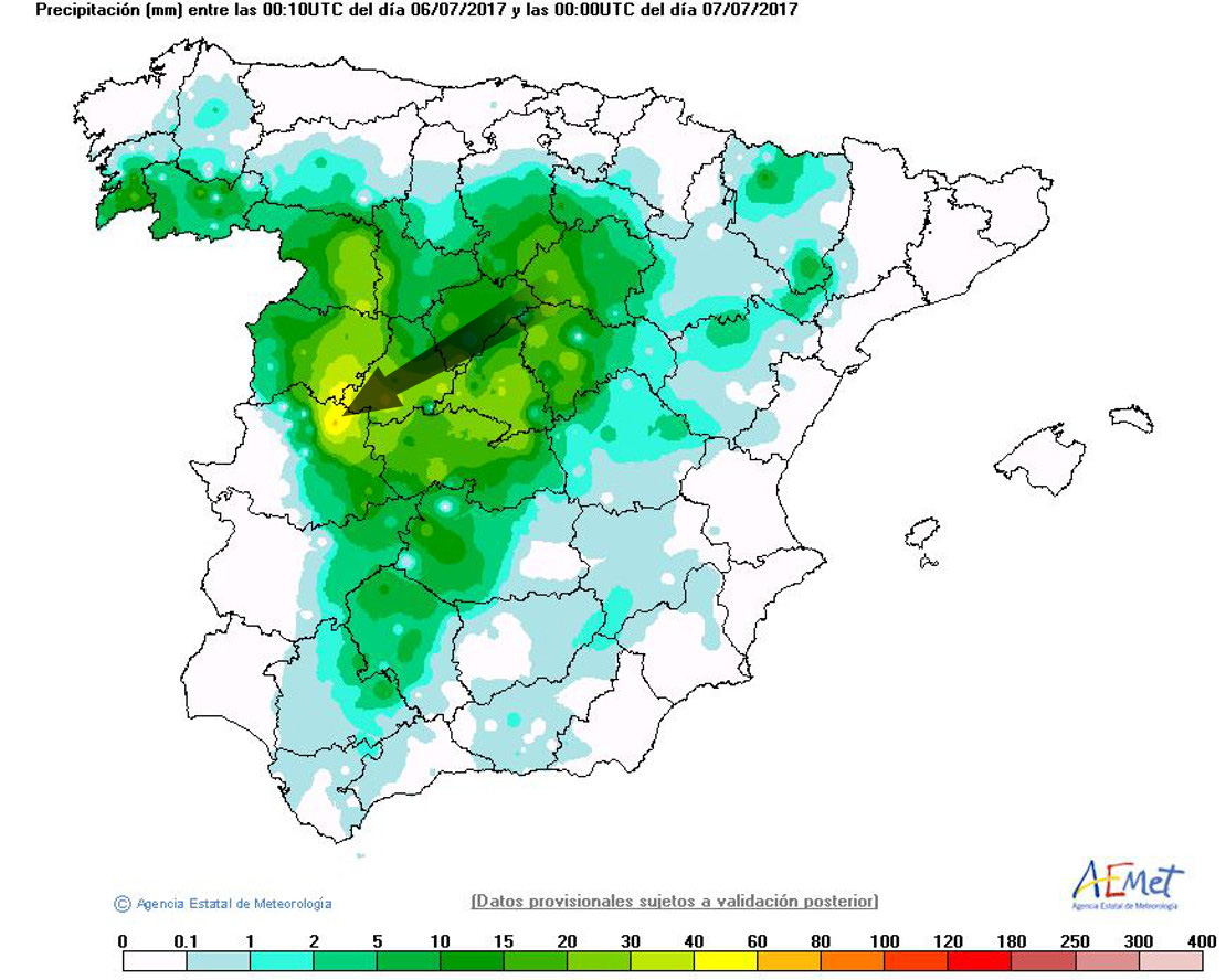 El norte de Cáceres se llevó ayer la peor parte